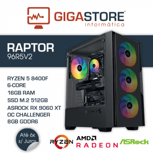 Desktop Gaming RAPTOR-96R5V2 RYZEN 5 8400F 16GB RAM 512GB SSD W11